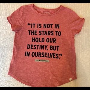 Gap cotton Shakespearean quote striped Tee